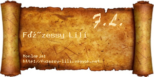 Füzessy Lili névjegykártya