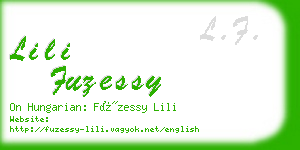 lili fuzessy business card